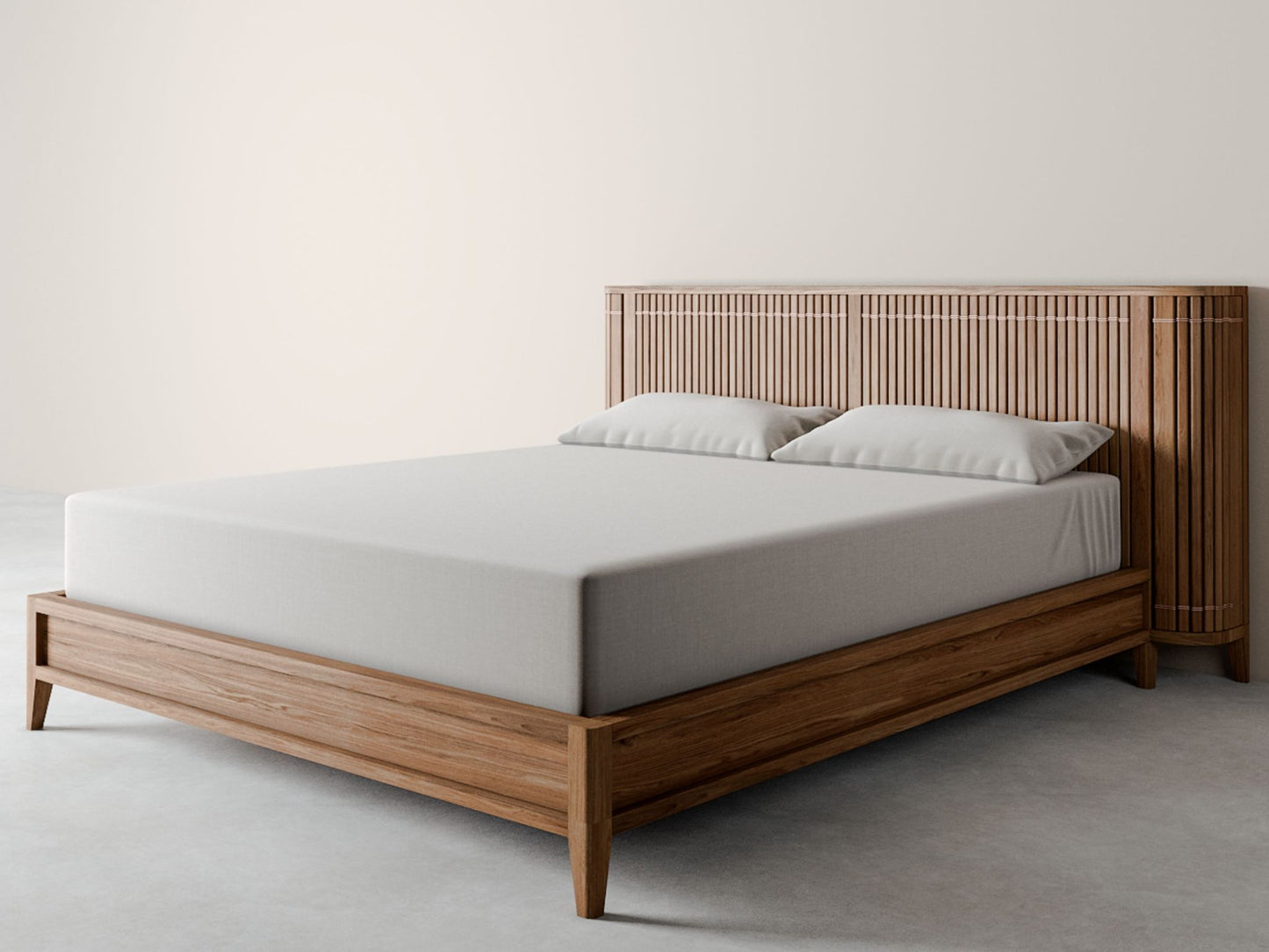 Koppar King Bed without Storage  - FSC Certified Teak