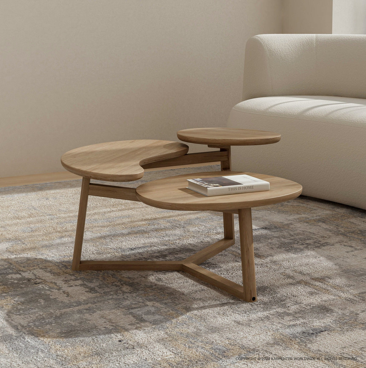 KLP01O-INSITU wooden coffee table with unique design