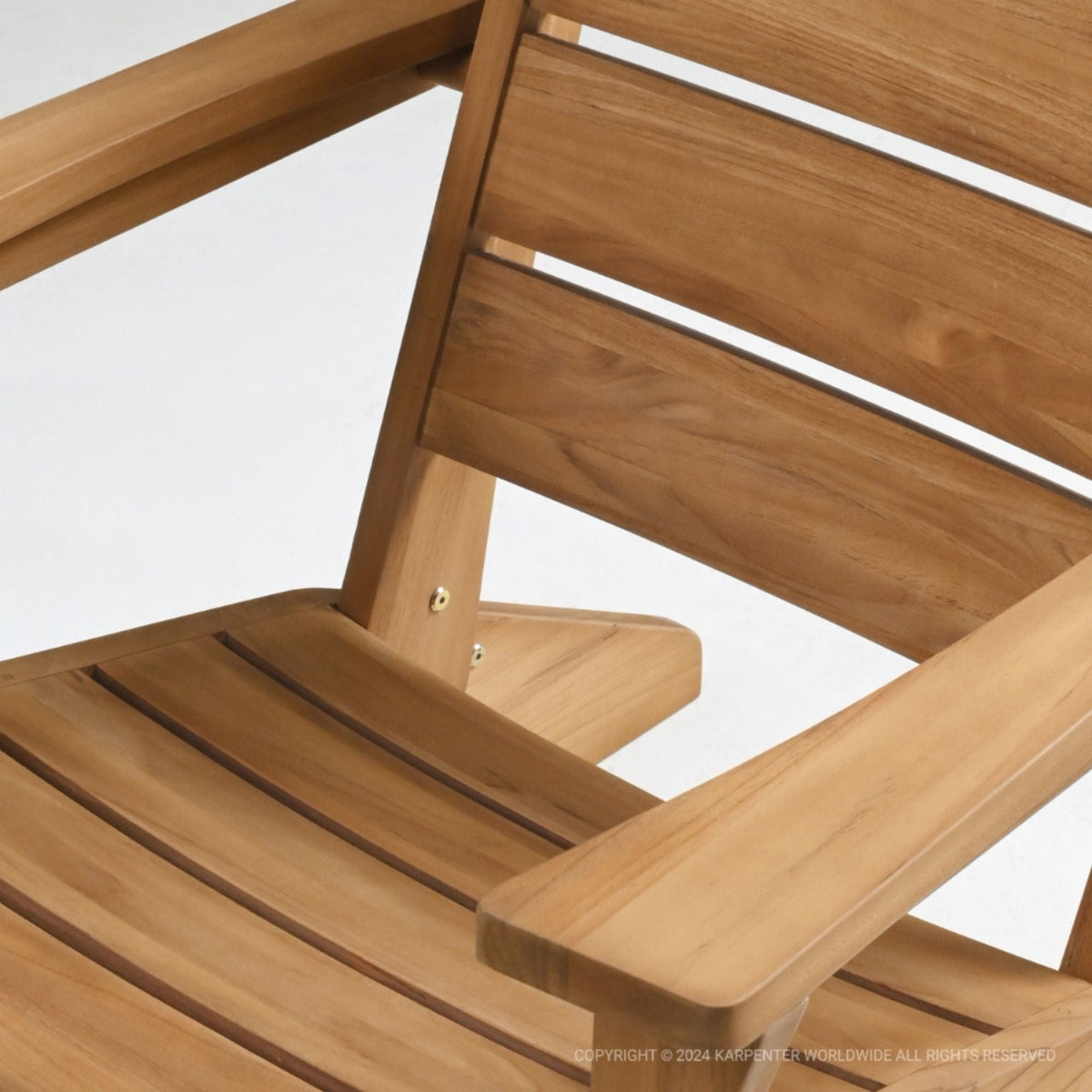 KMM01T_9 Teak Adirondack Chair Detail
