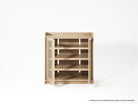 KRT006O-4 wooden shoe cabinet with open door and shelves