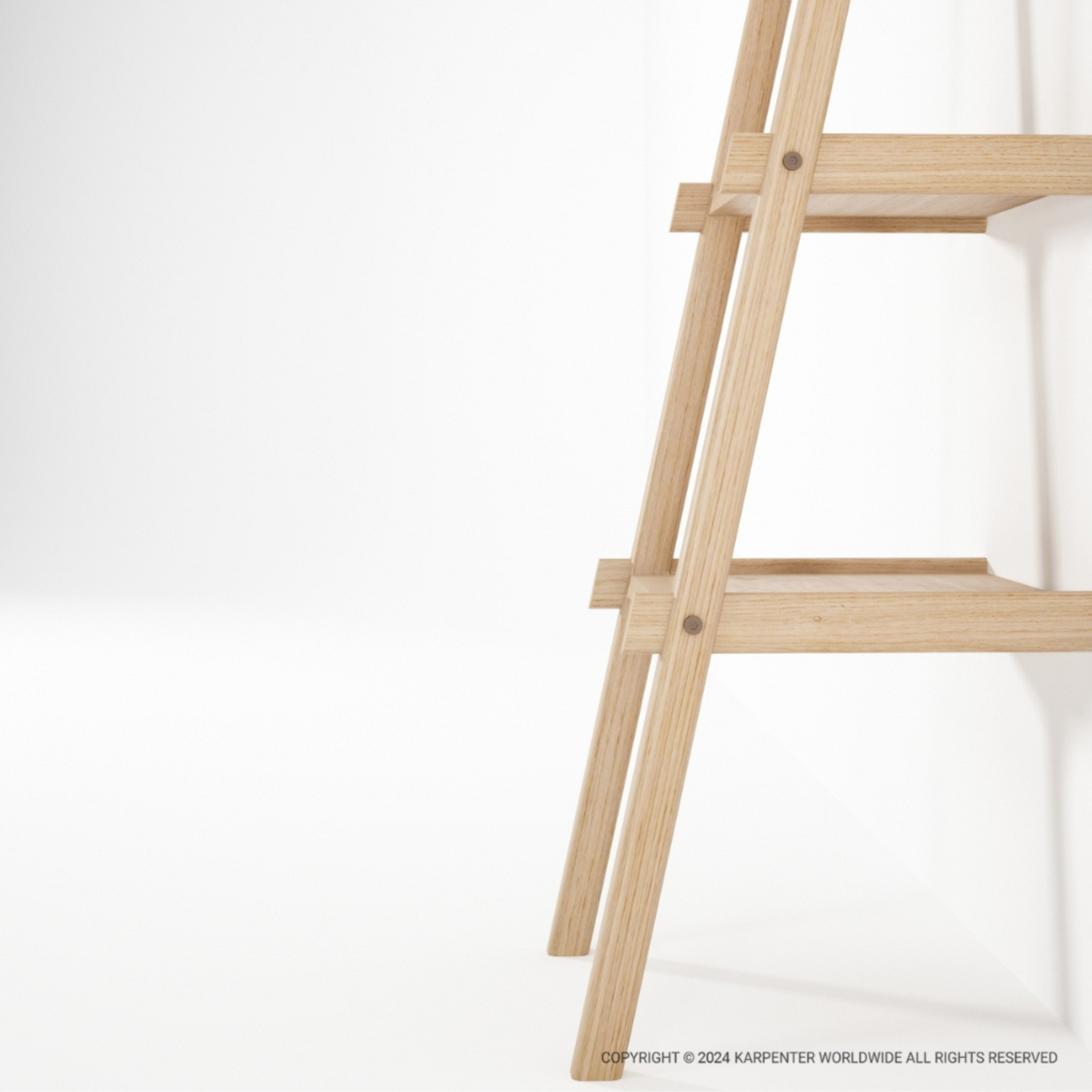 Simply City Ladder Shelves - European Oak