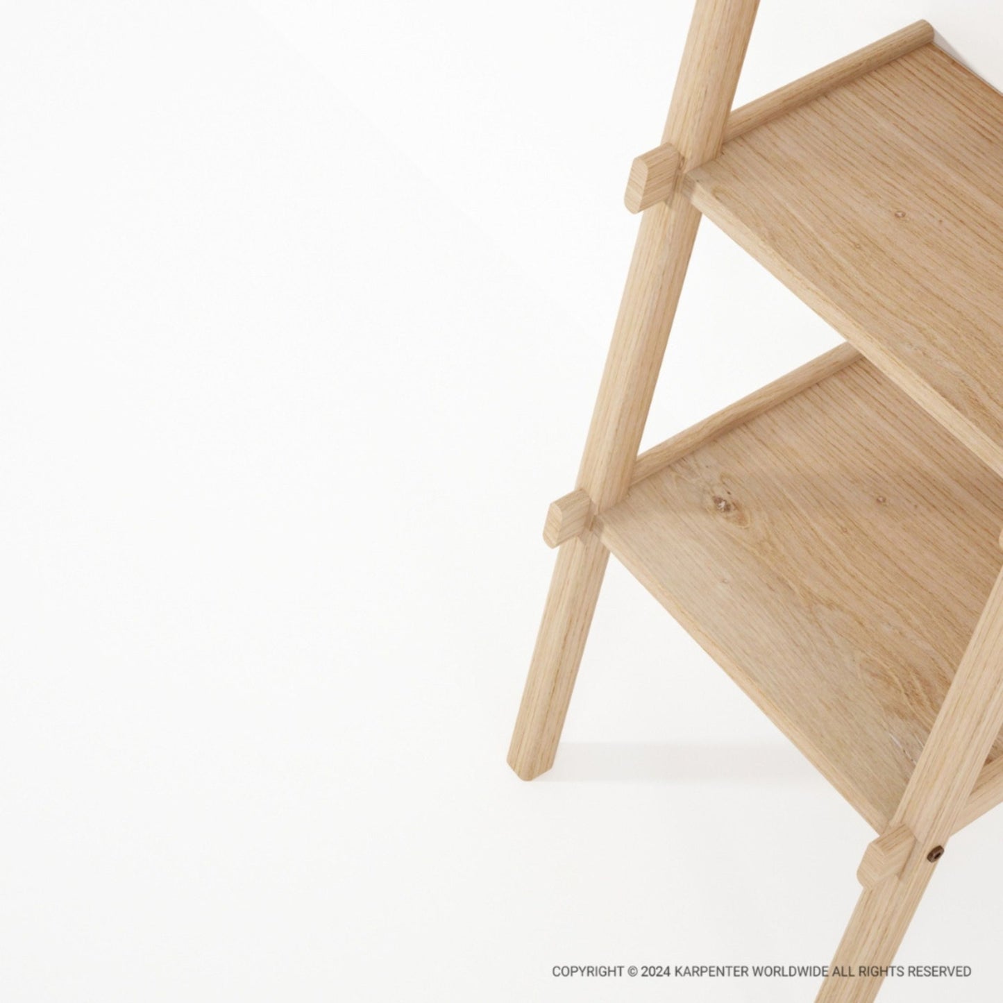 Simply City Ladder Shelves - European Oak