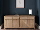 KSD009O wood sideboard with drawers and doors, front view