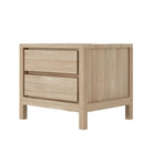 KSD032O_1 Oak Nightstand with Two Drawers