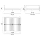 Vintage Queen Bed Dimensions - Side, Front & Top View