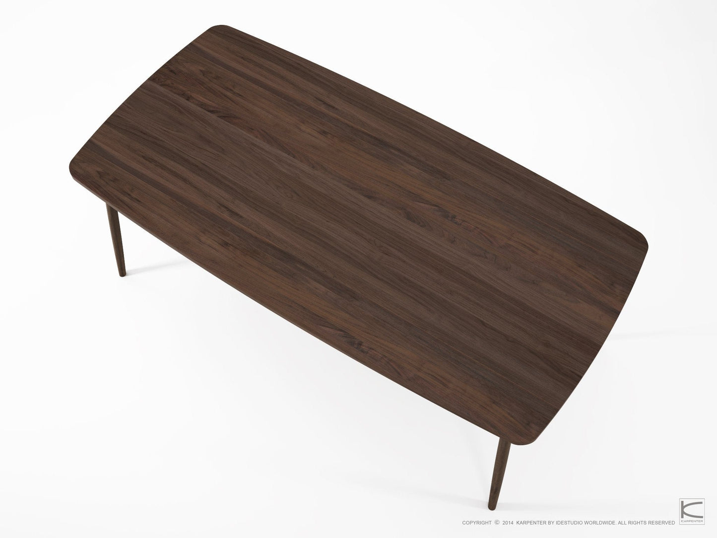 KT005W-3 dark wood table top view