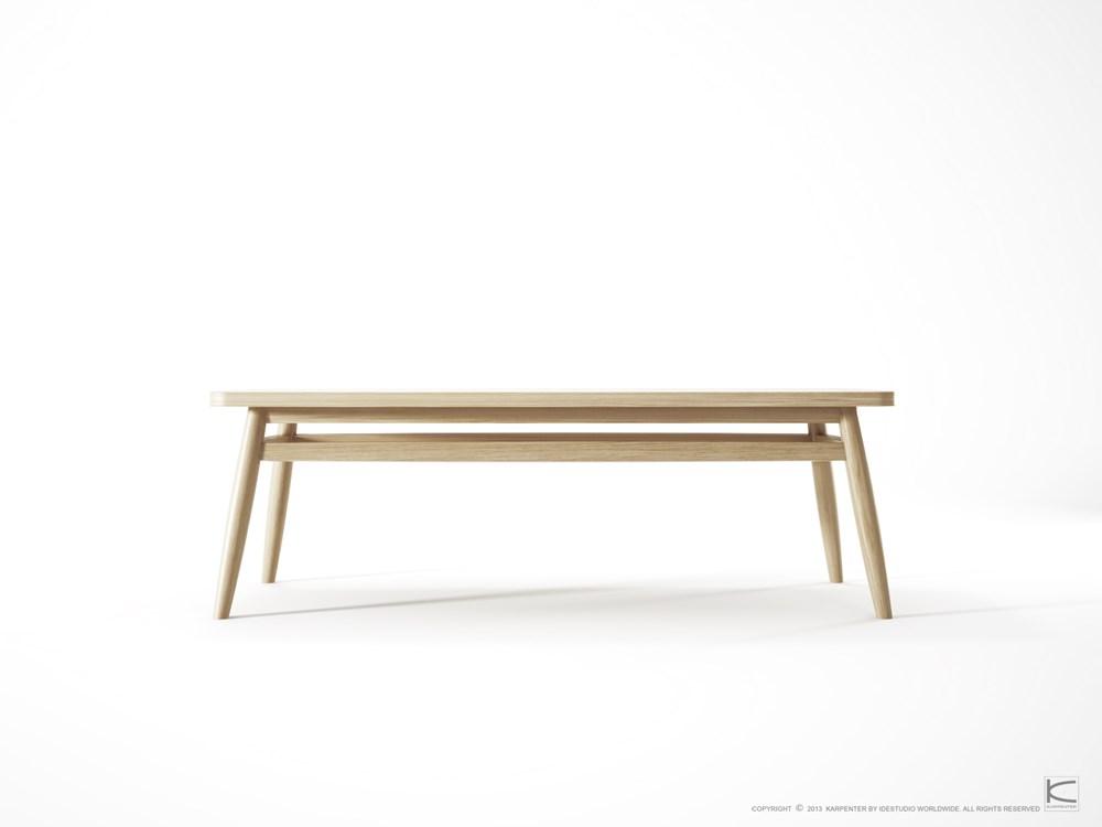 KT009O_2 wooden coffee table with minimalist design