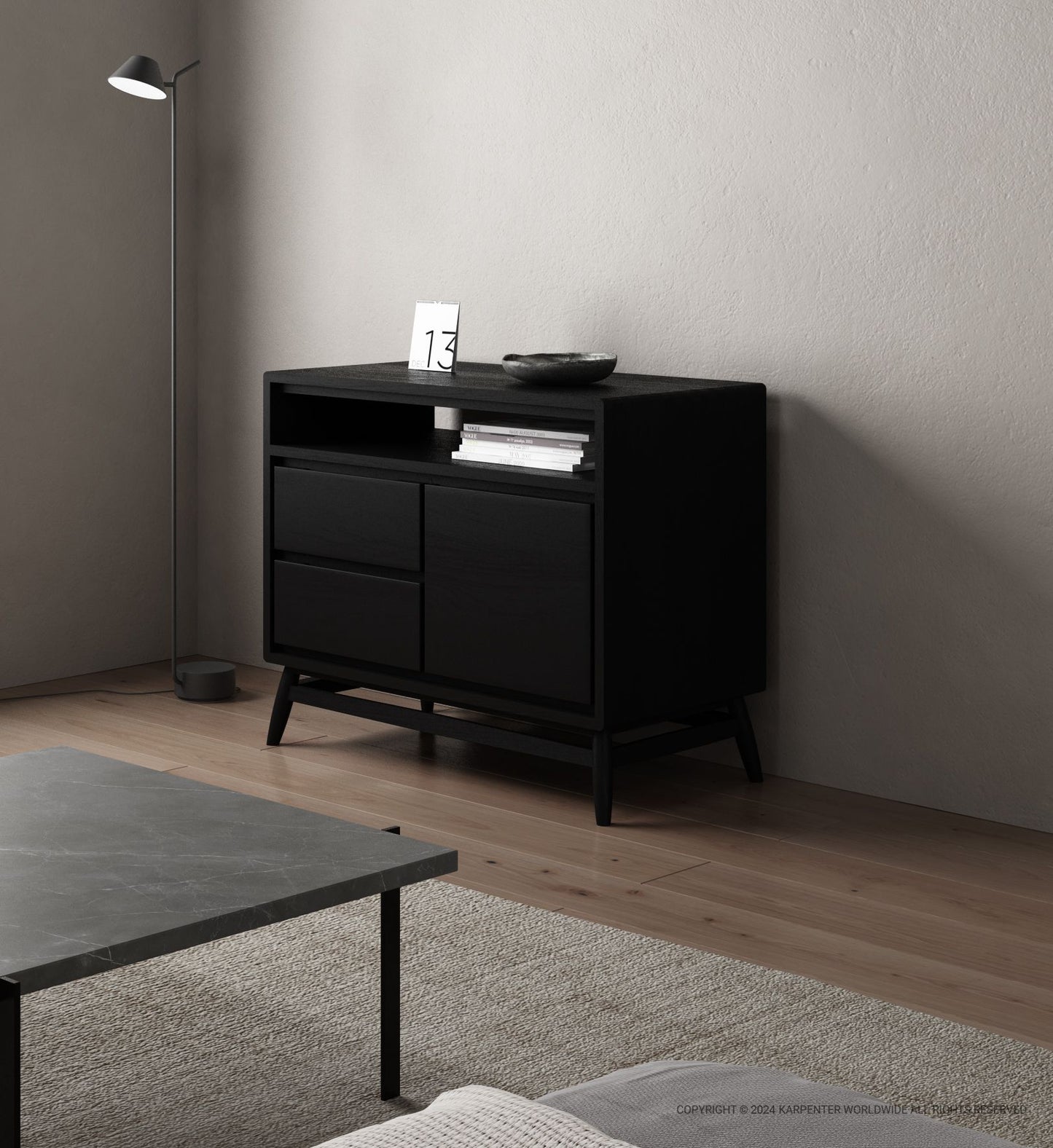 Twist Sideboard Small - Satin Black