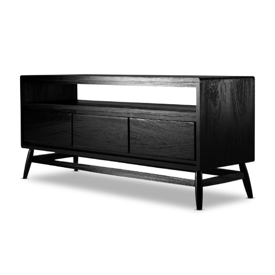 Twist TV Unit - Satin Black