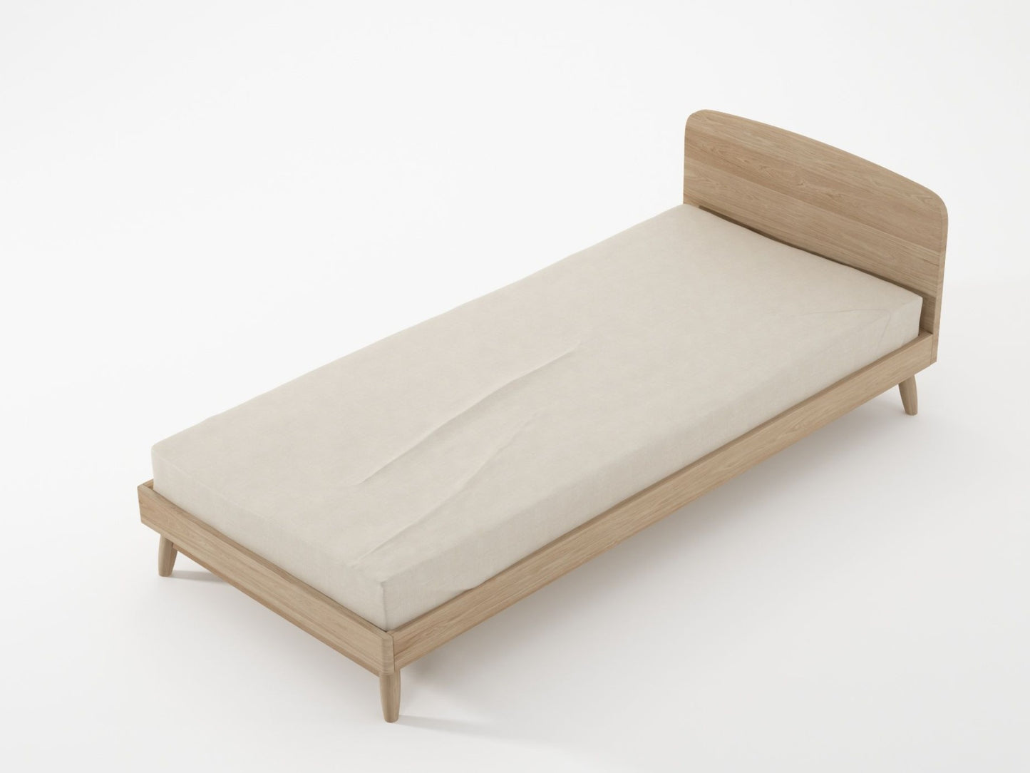 Twist King Single Bed  - European Oak