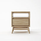 KT033O-2 wooden nightstand with drawer and shelf