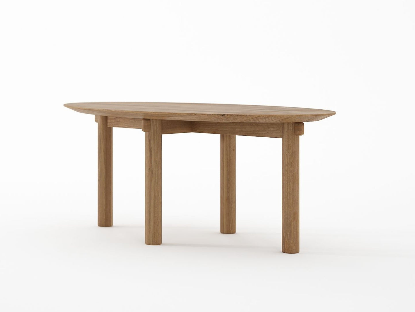 Tenon Oval Coffee Table 100cm - Teak