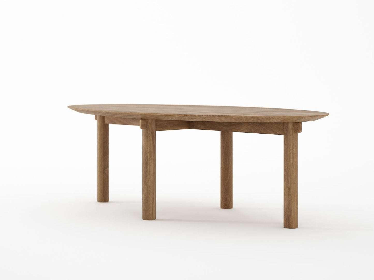 Tenon Oval Coffee Table 120cm - Teak