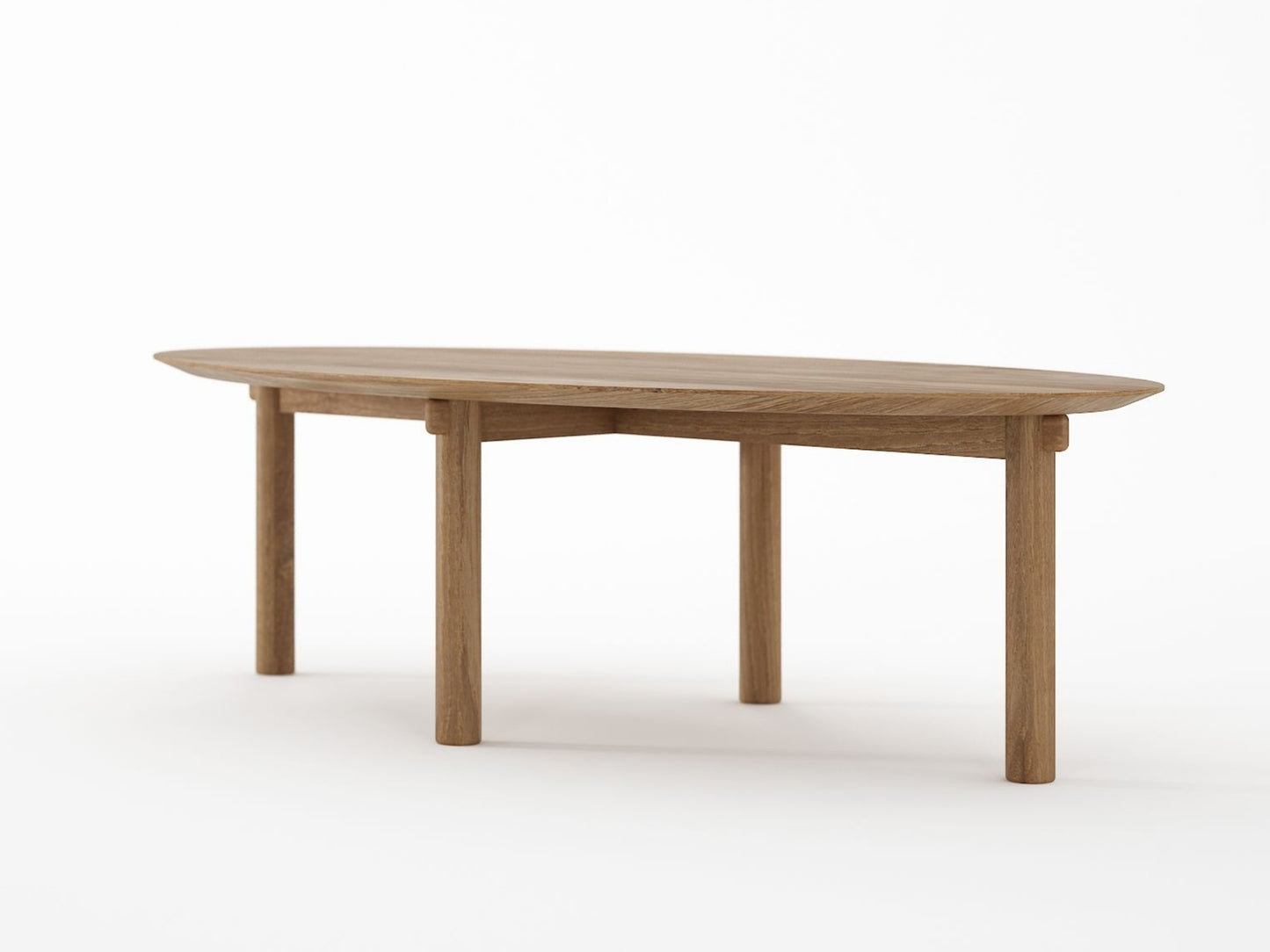 Tenon Oval Coffee Table 140cm - Teak