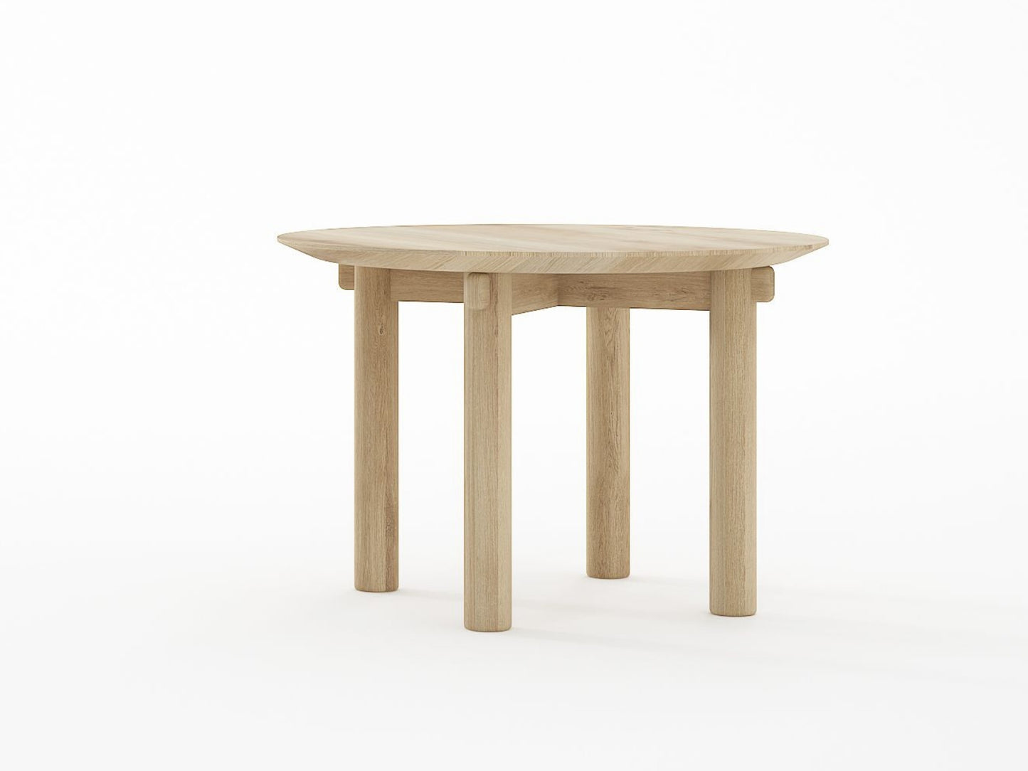 Tenon Round Coffee Table 60cm - European Oak