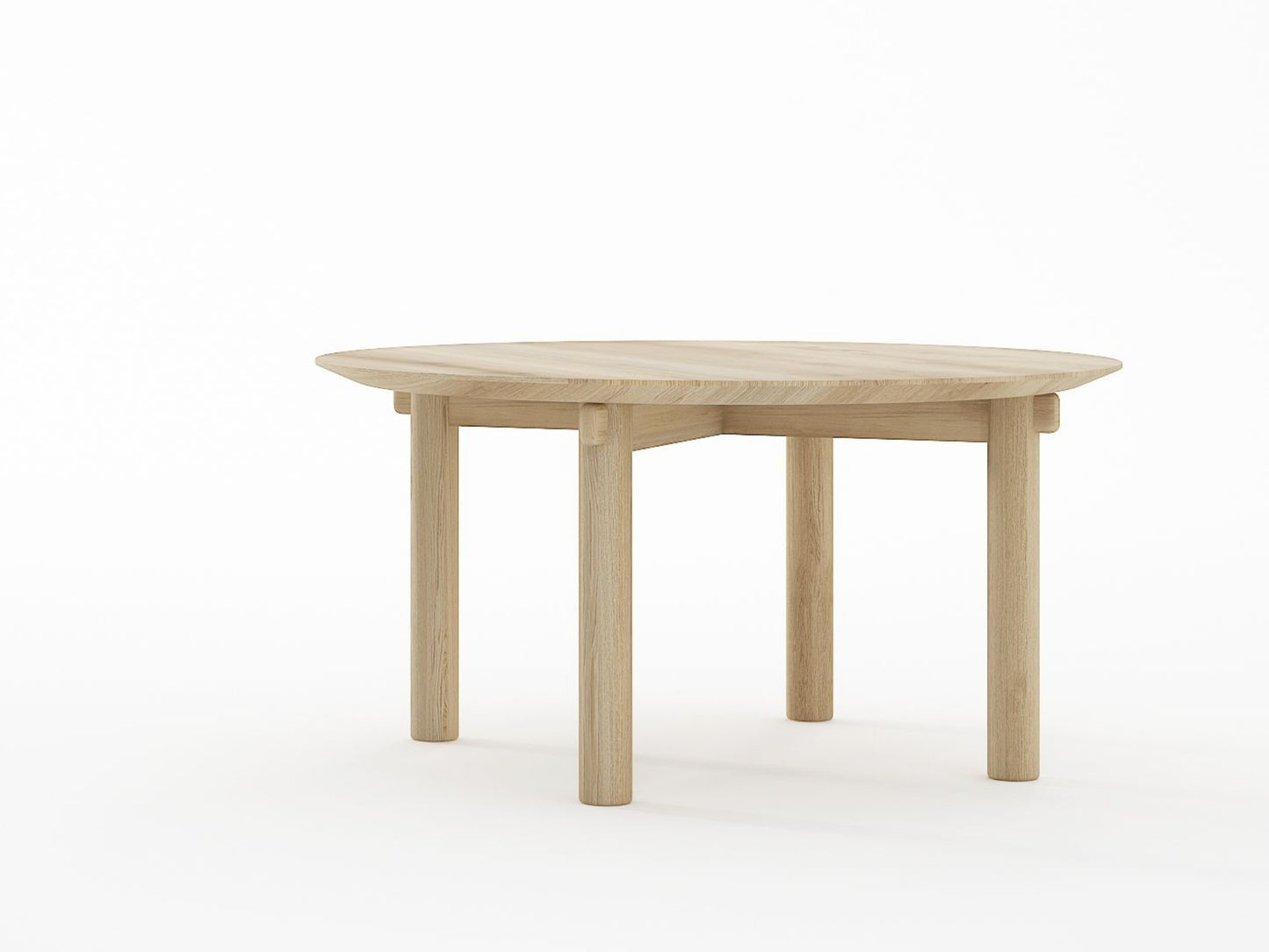 Tenon Round Coffee Table 80cm - European Oak