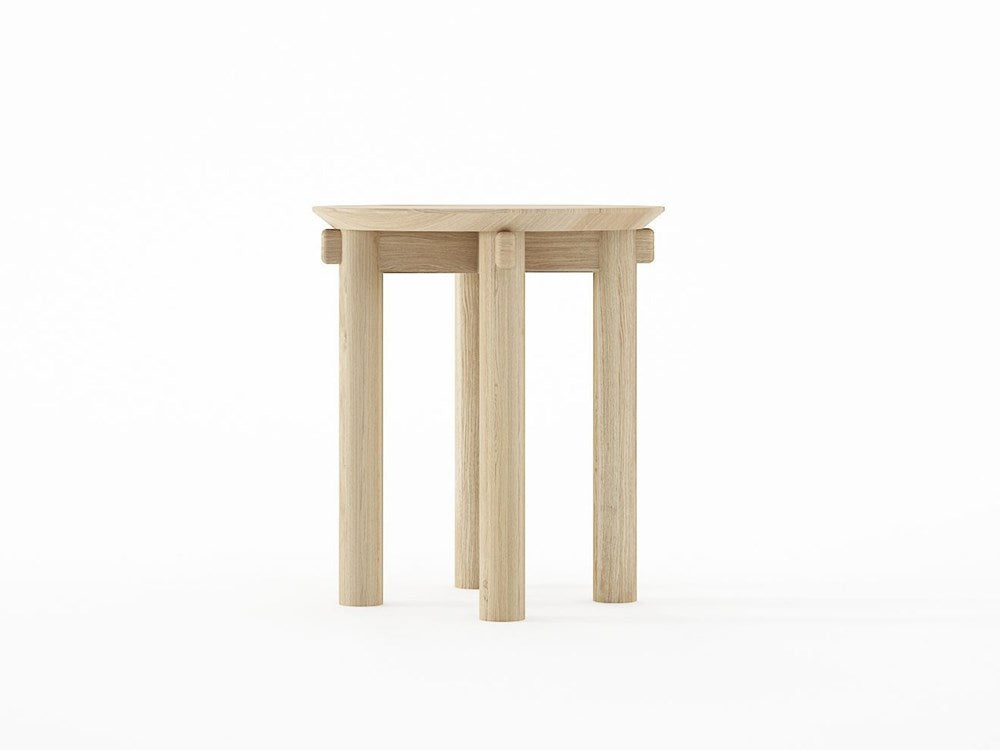 Tenon Round Dining Stool - European Oak