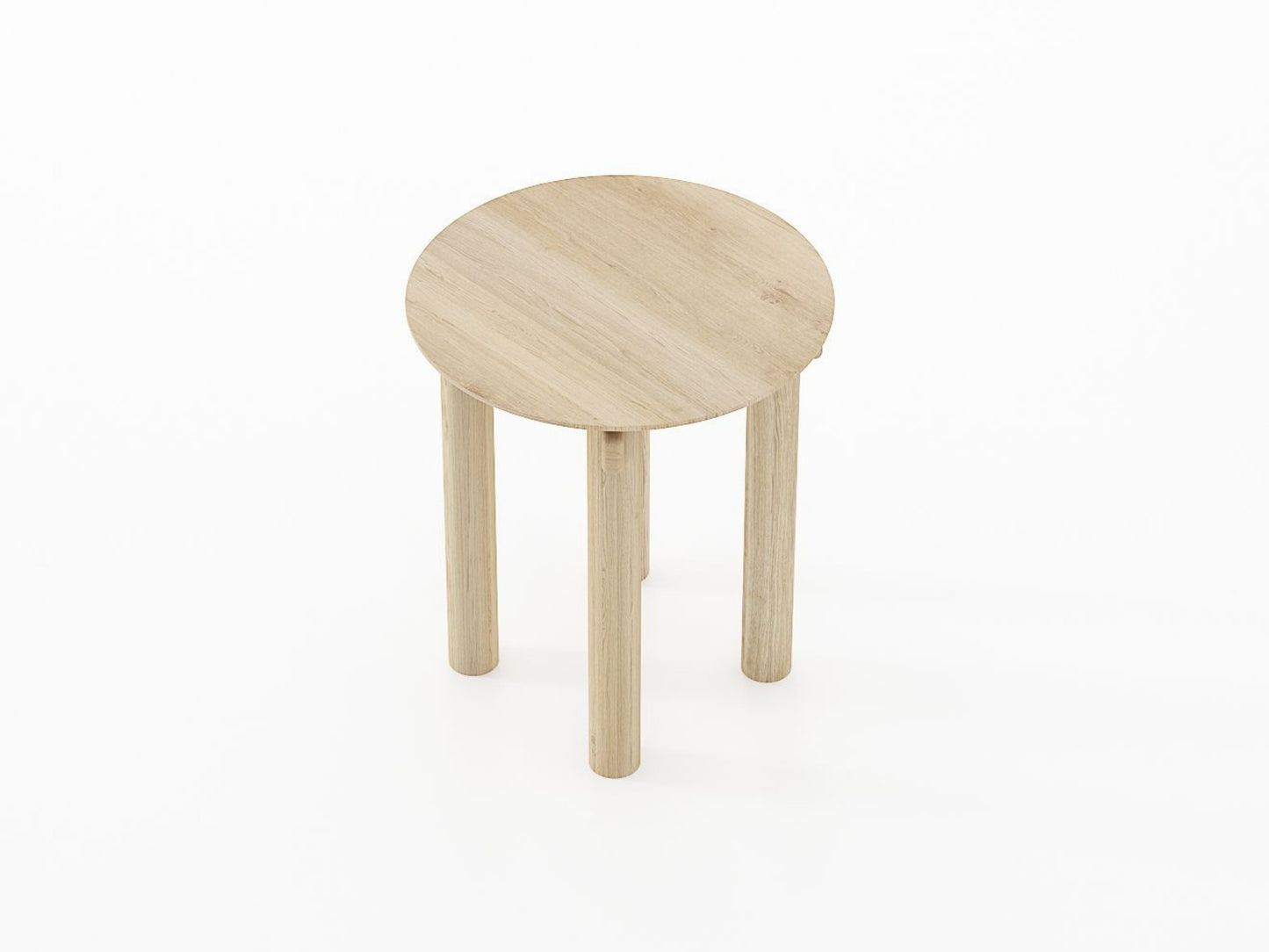 Tenon Round Dining Stool - European Oak