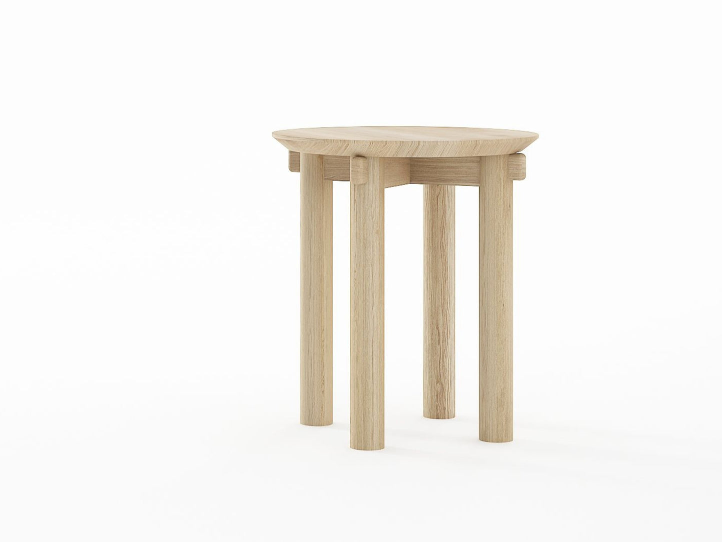Tenon Round Dining Stool - European Oak