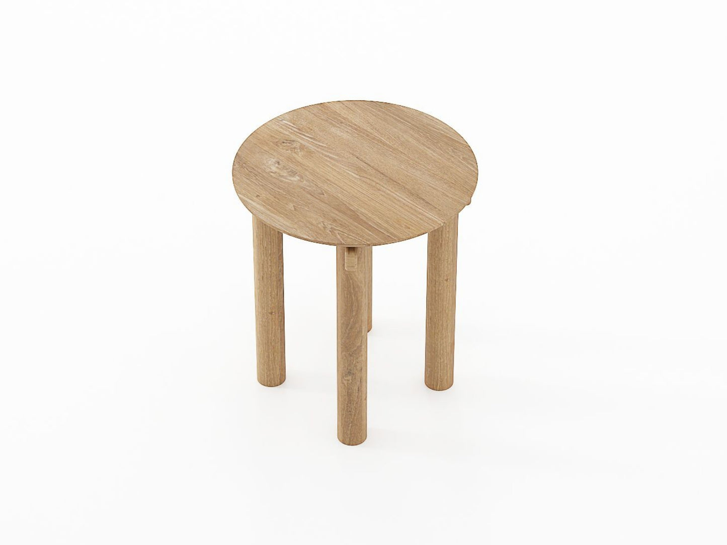 Tenon Round Dining Stool - Teak