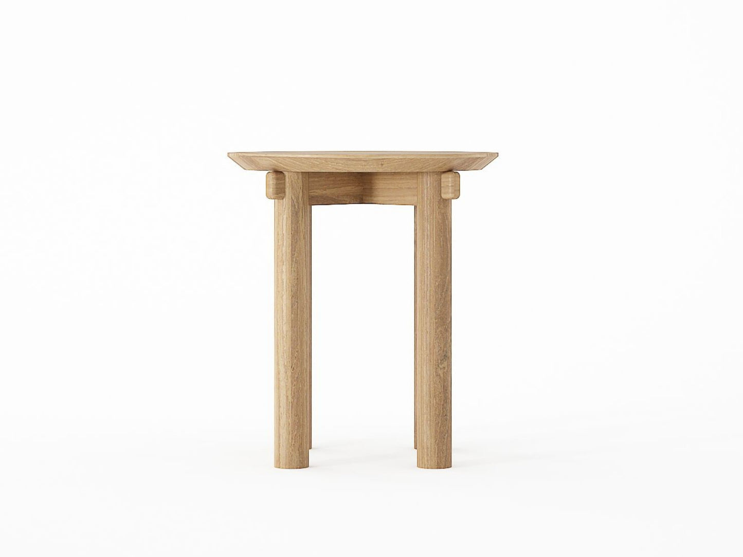 Tenon Round Dining Stool - Teak