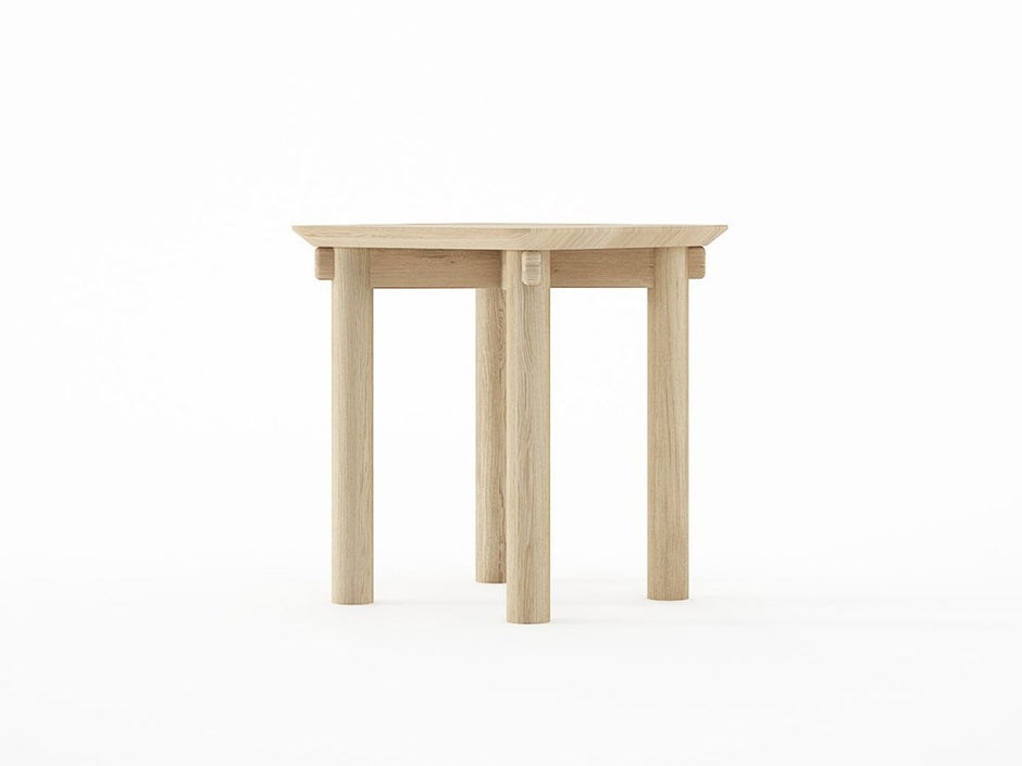 Tenon Square Dining Stool - European Oak