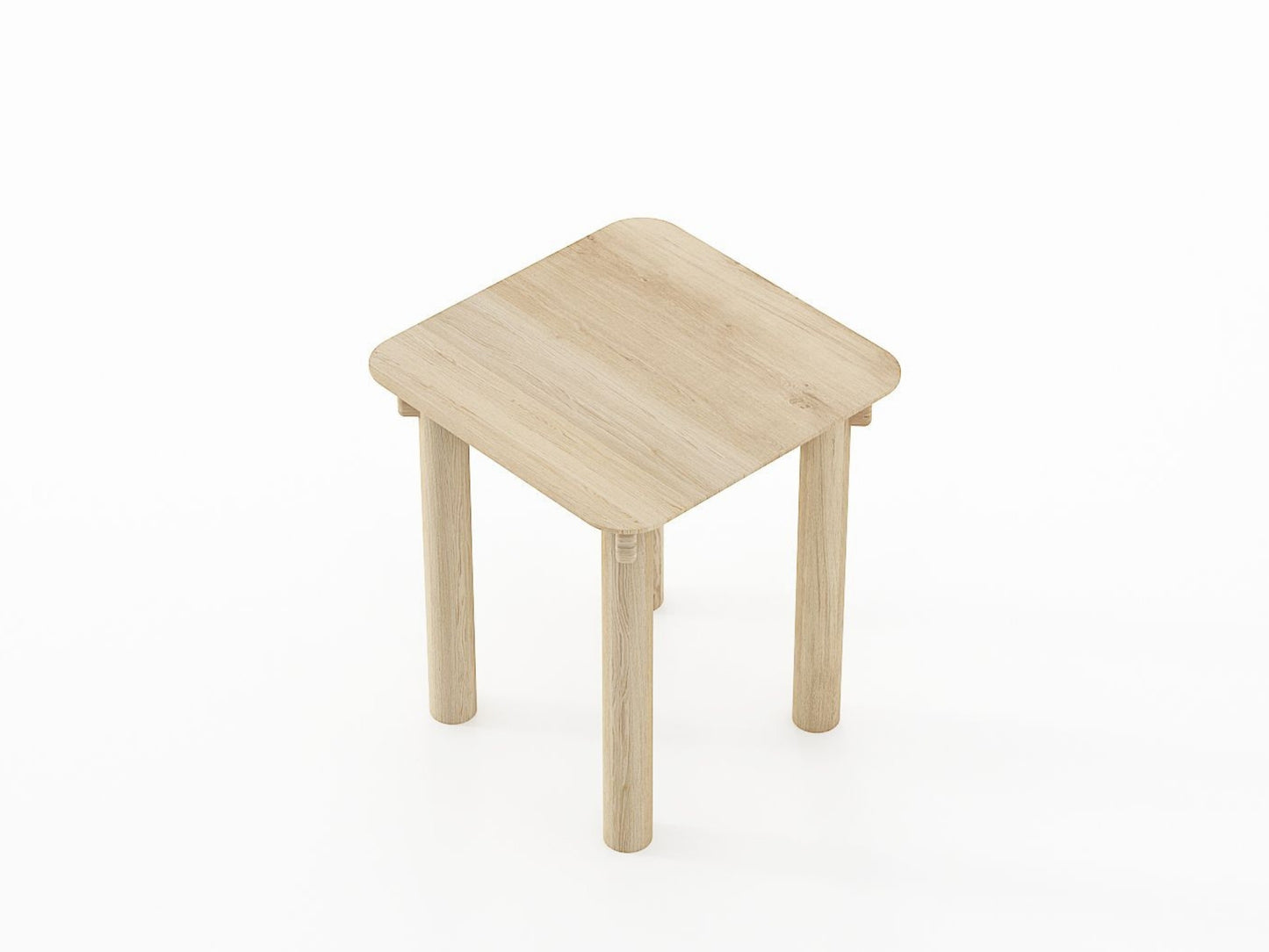 Tenon Square Dining Stool - European Oak