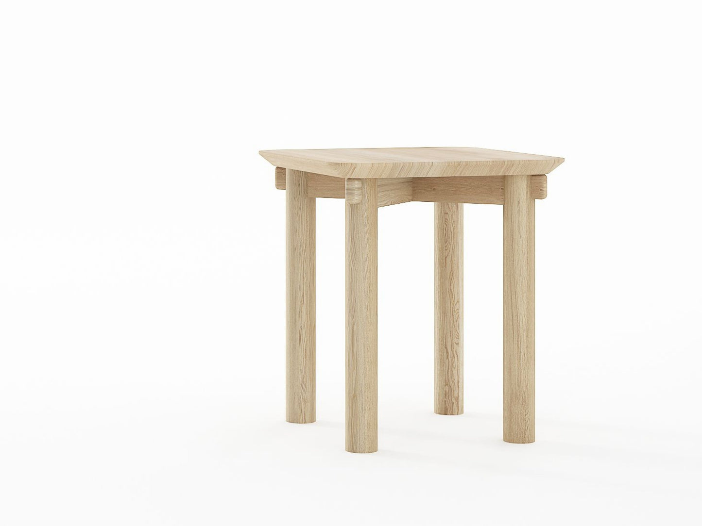 Tenon Square Dining Stool - European Oak