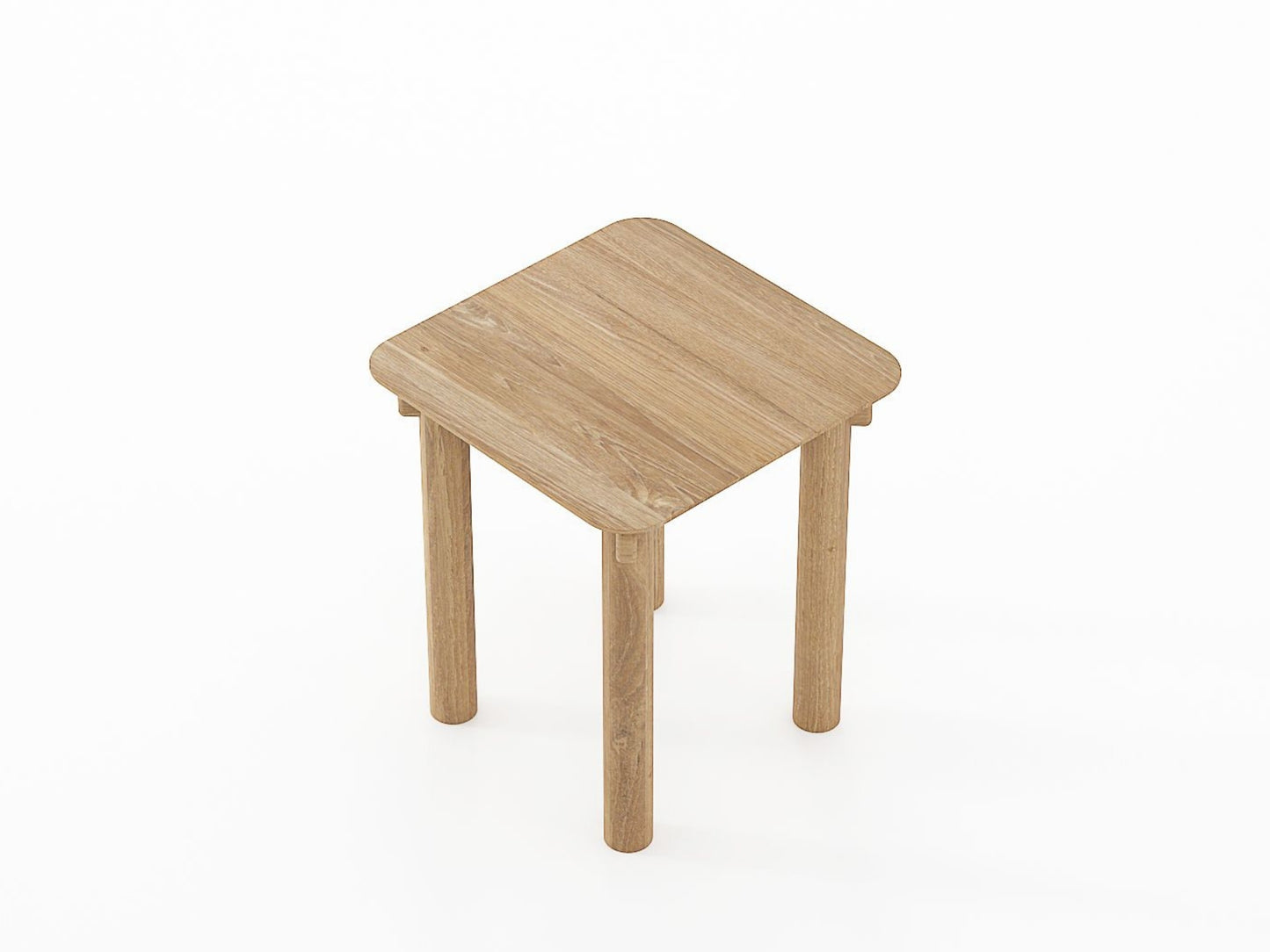 Tenon Square Dining Stool - Teak