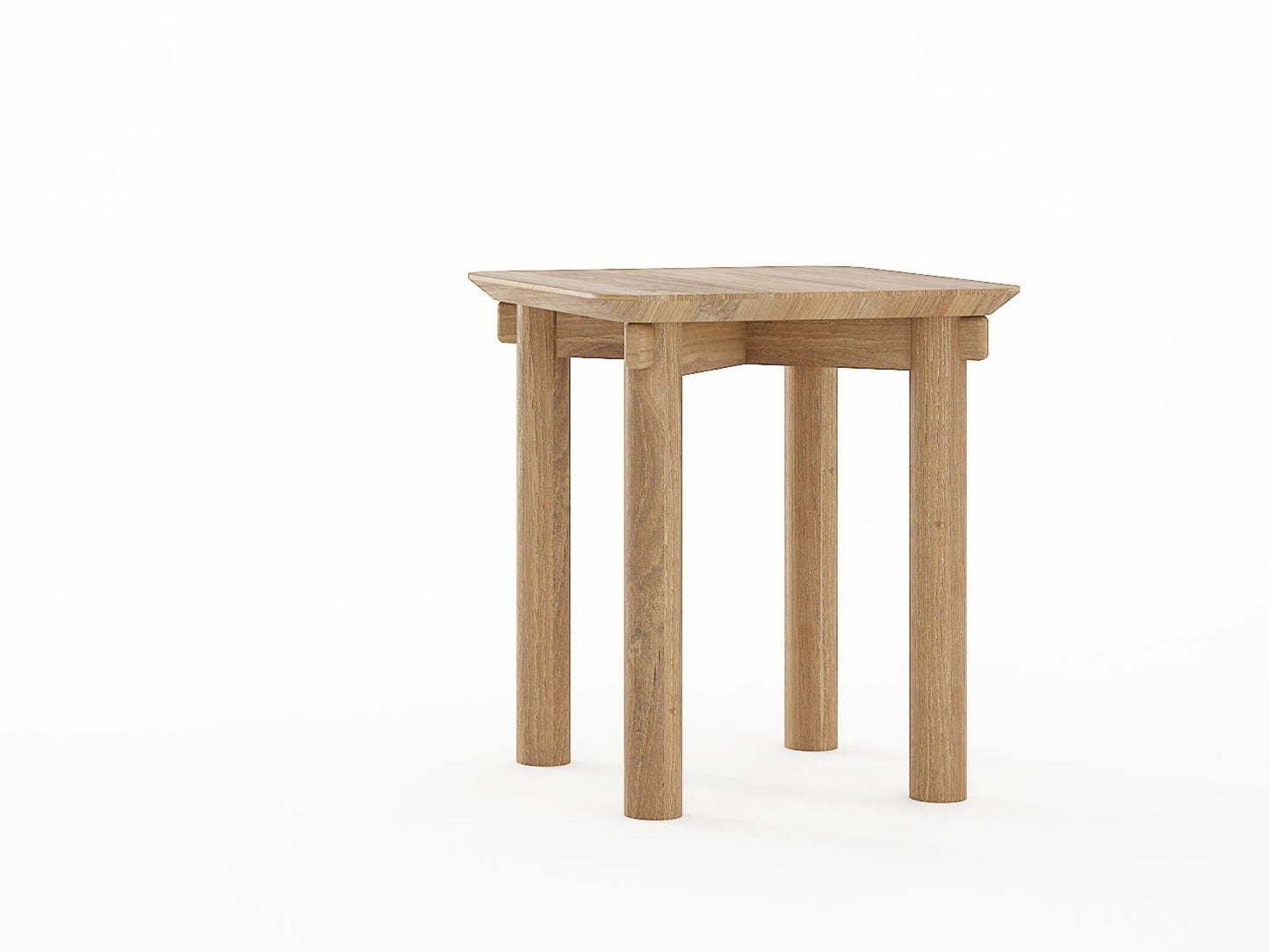 Tenon Square Dining Stool - Teak