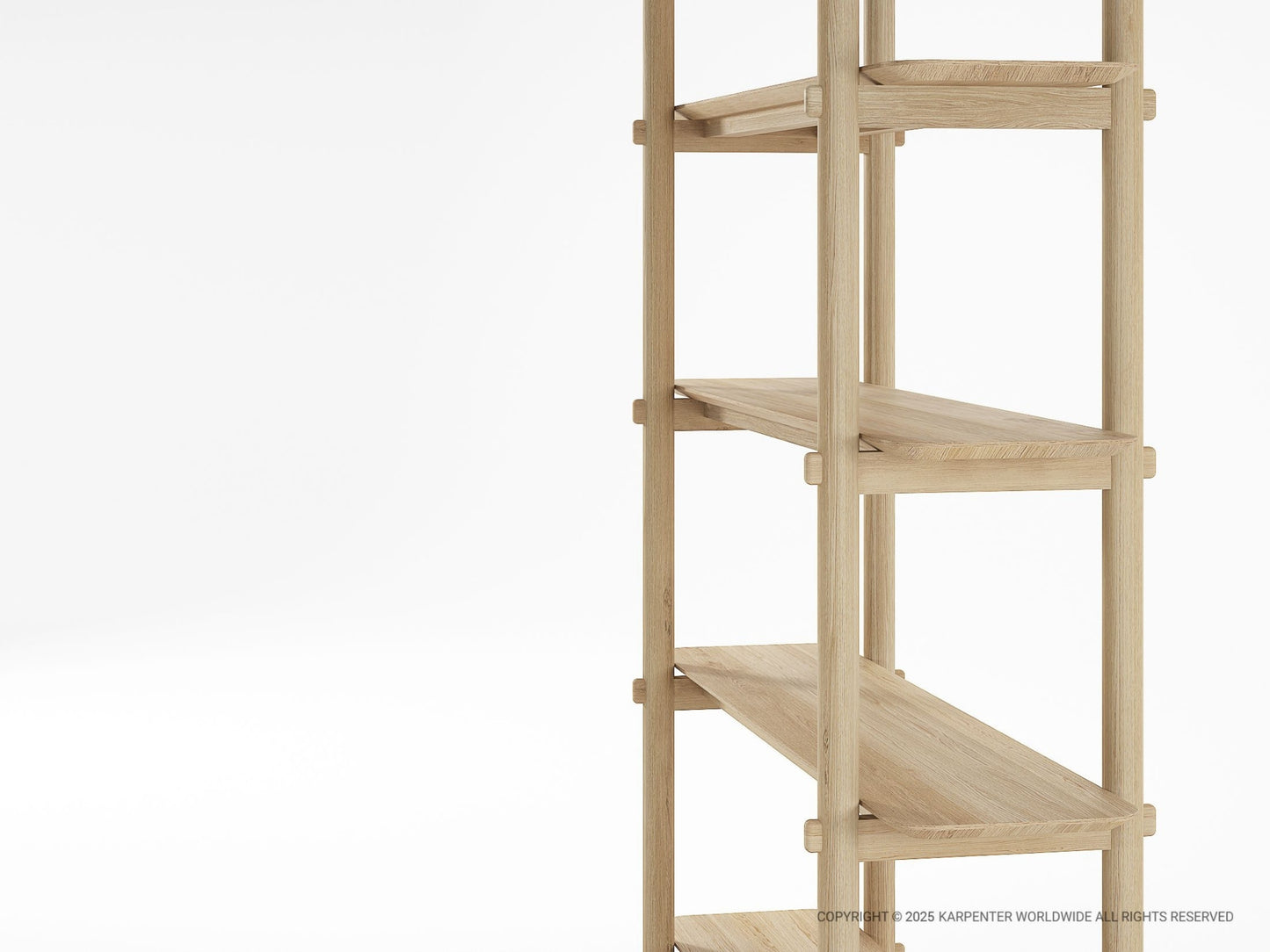 Tenon Bookcase 120cm - European Oak