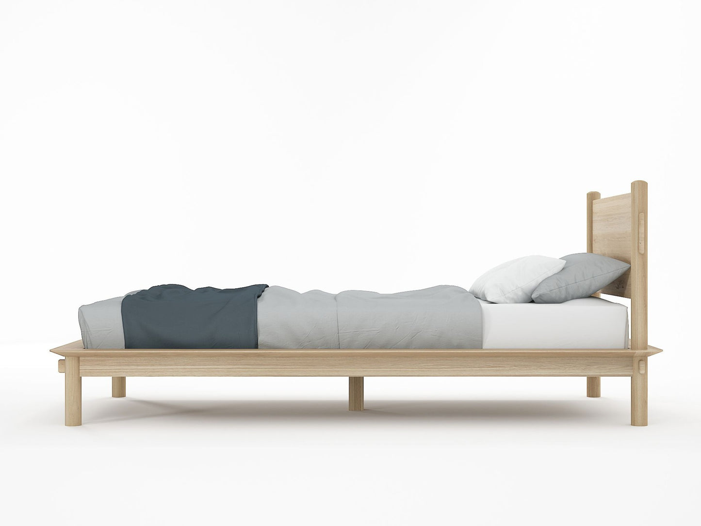 Tenon King Single Bed - European Oak