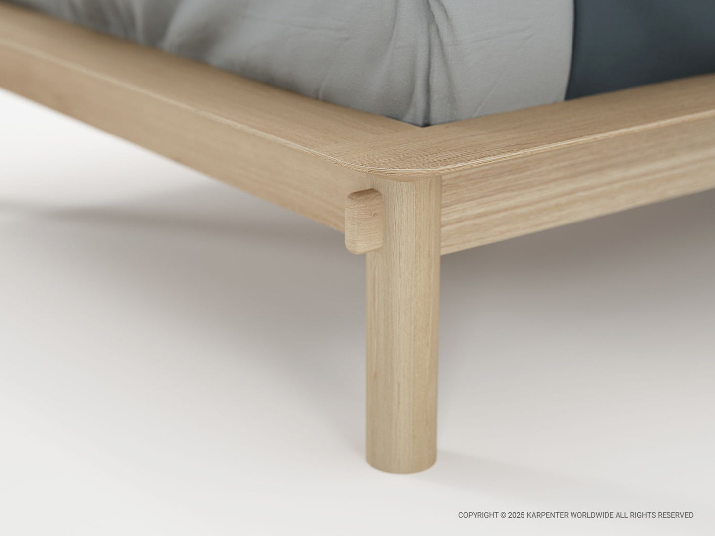Tenon King Single Bed - European Oak