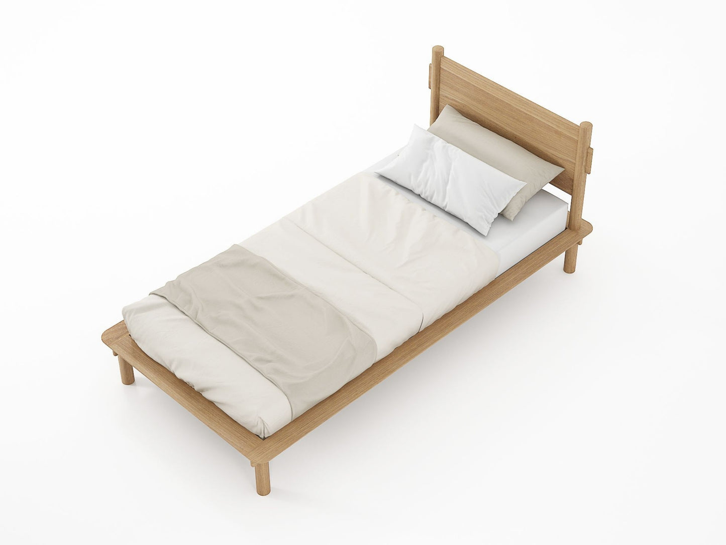 Tenon King Single Bed - Teak