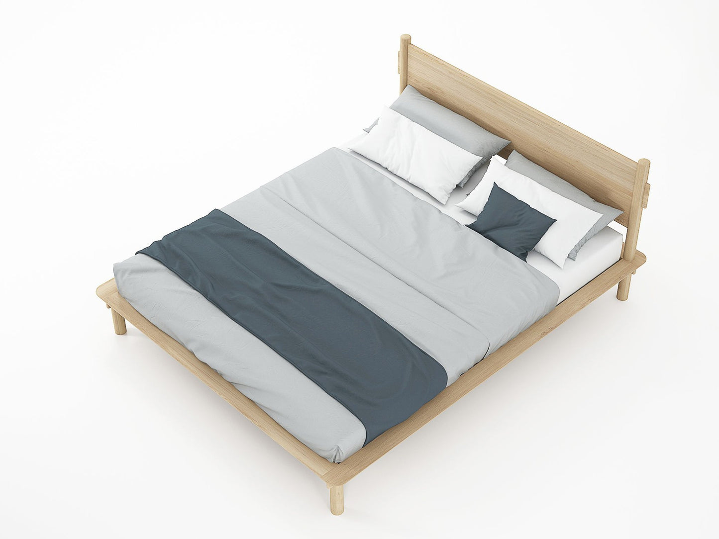 Tenon Queen Bed - European Oak