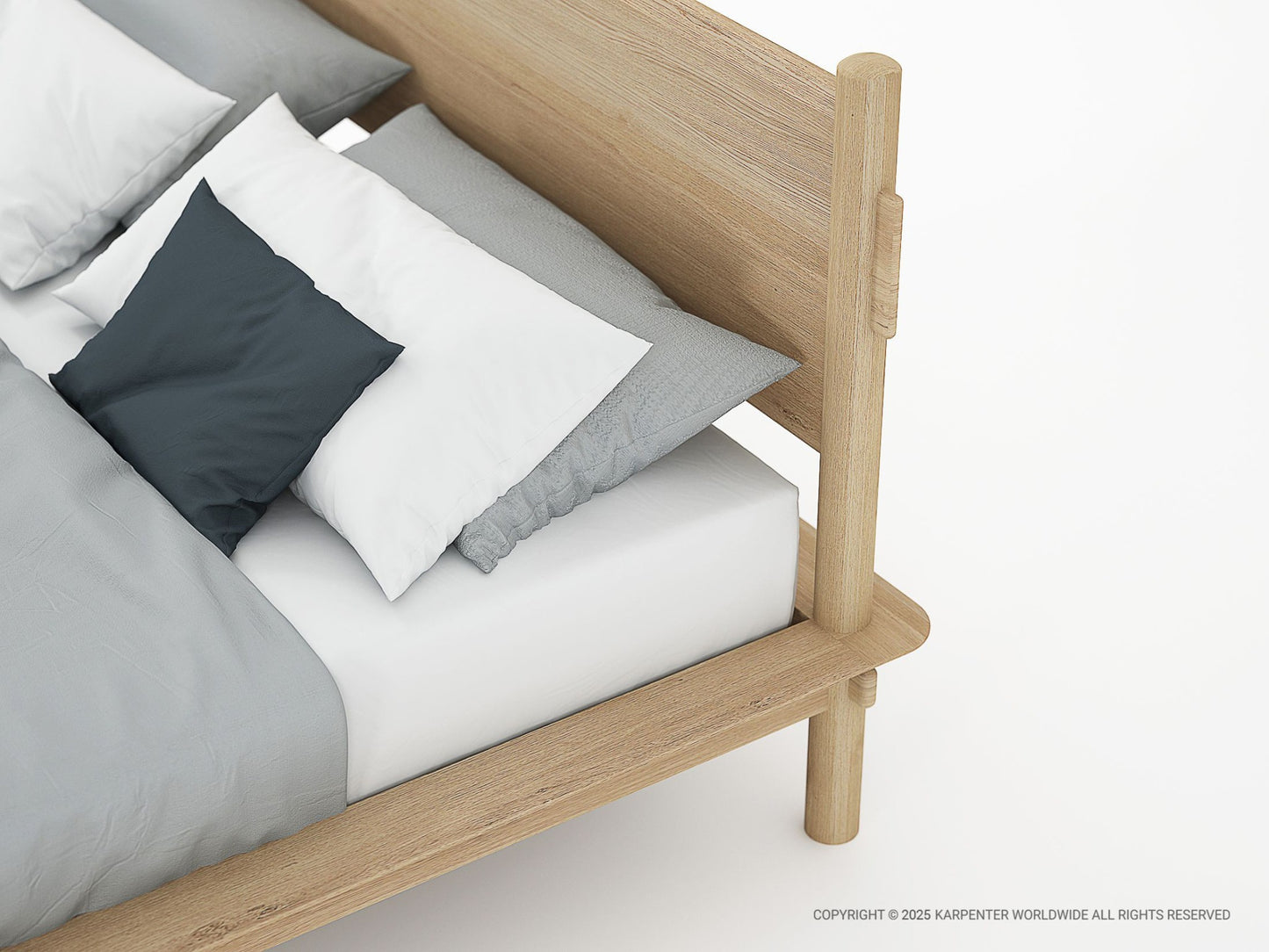 Tenon Queen Bed - European Oak