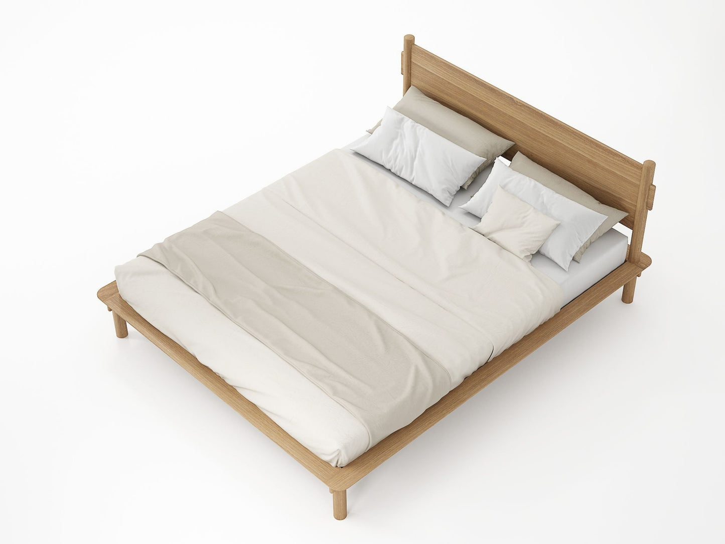 Tenon Queen Bed - Teak