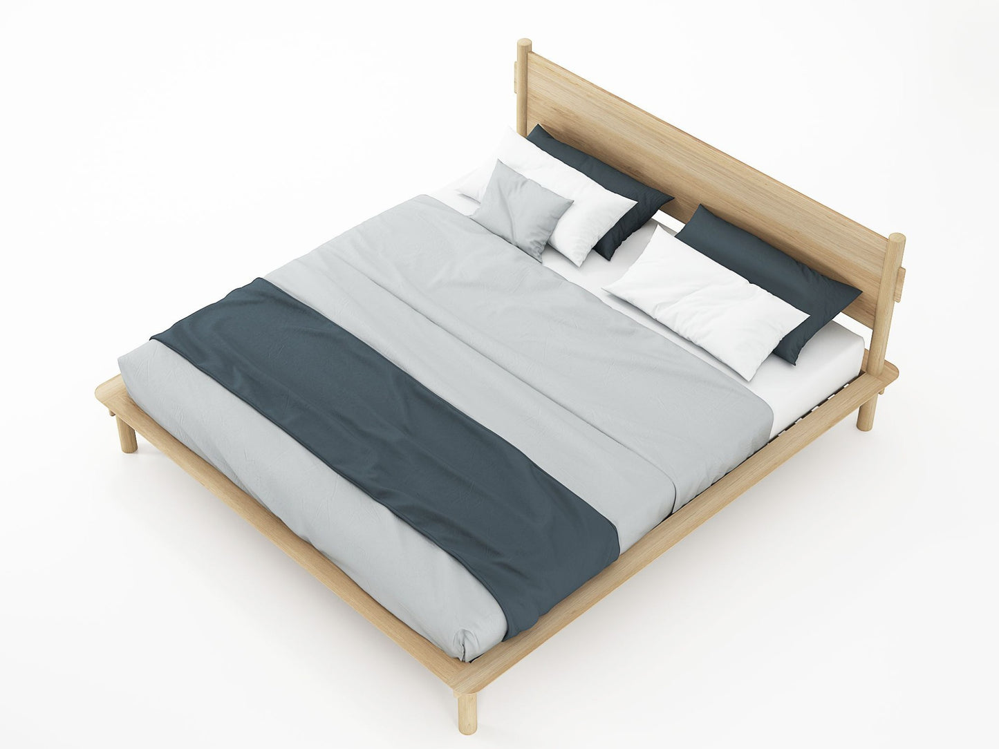 Tenon King Bed - European Oak