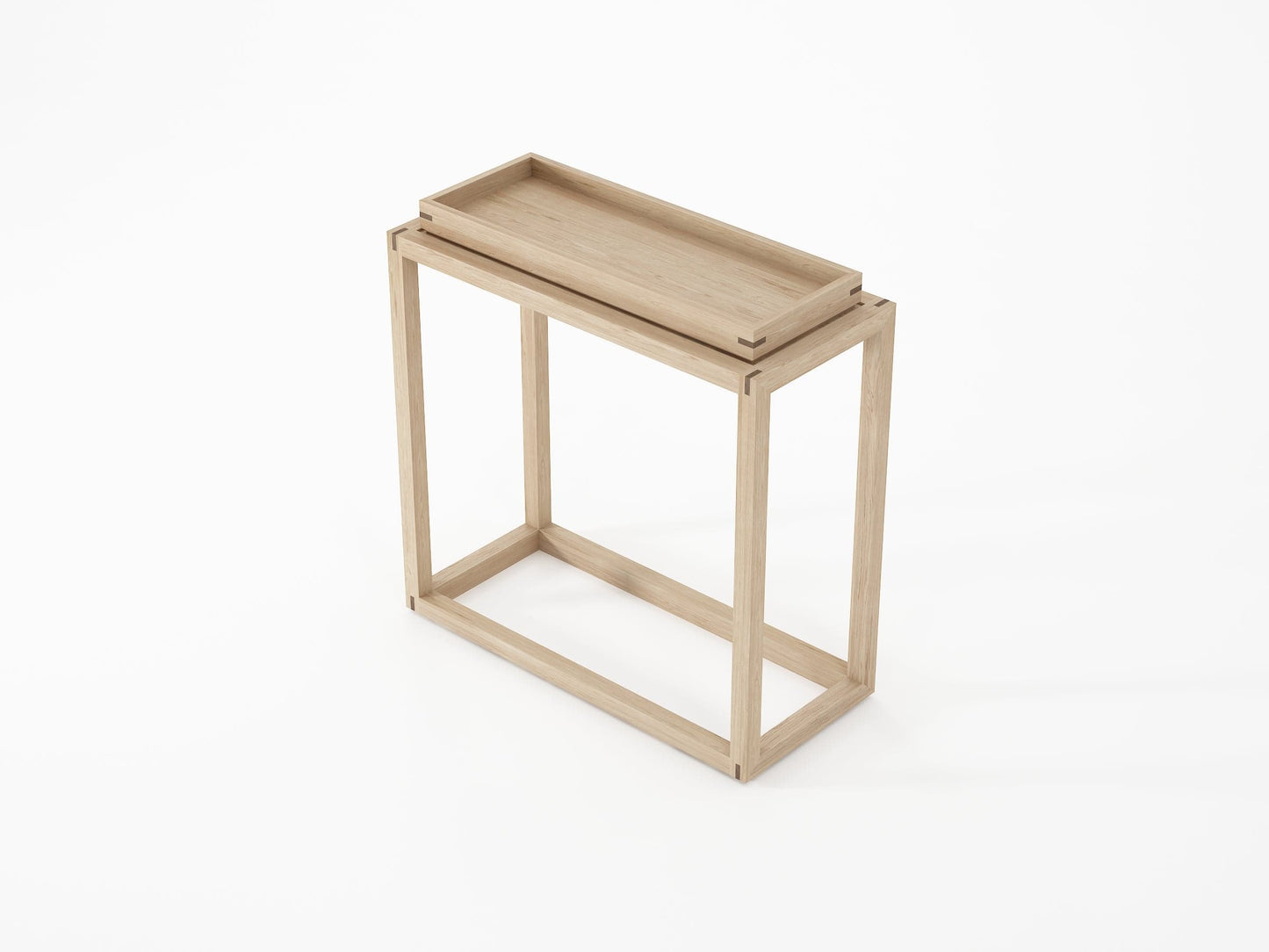Wooden side table with tray, KUD04O_2