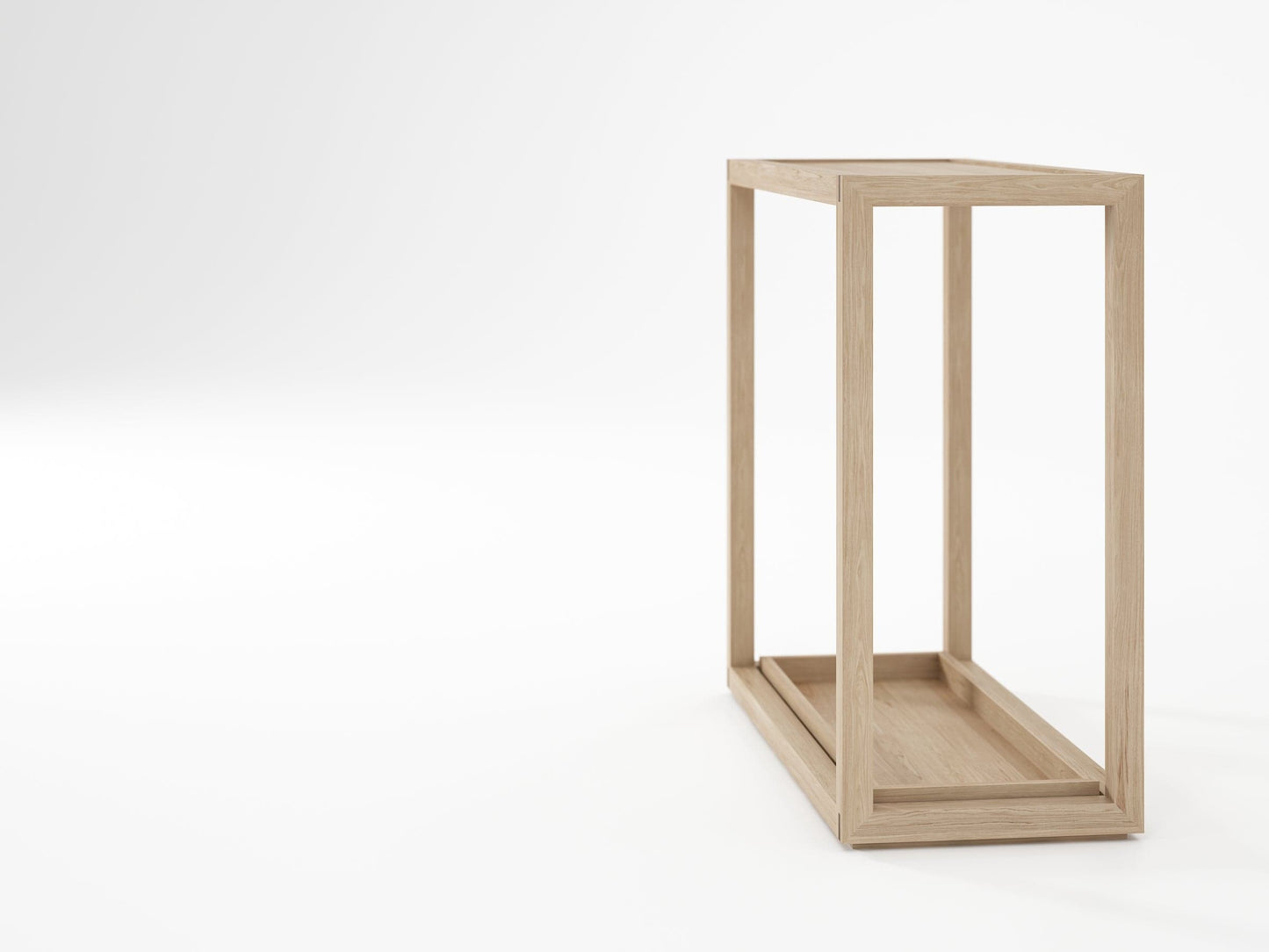 Wooden frame side table