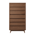KV0005T-1 tall wooden dresser with seven drawers