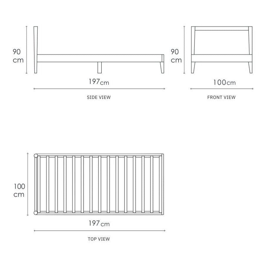 Vintage Single Bed  - European Oak