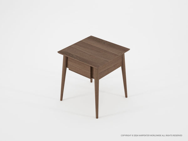 Wooden side table with drawer