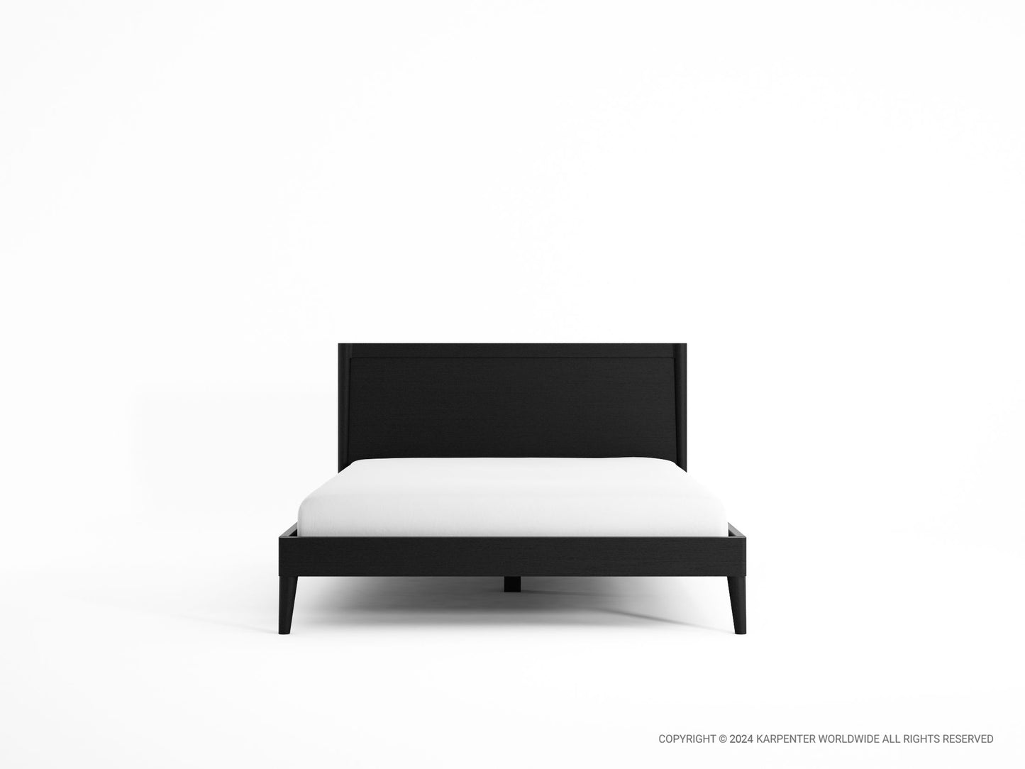 Vintage Double Bed  - Satin Black