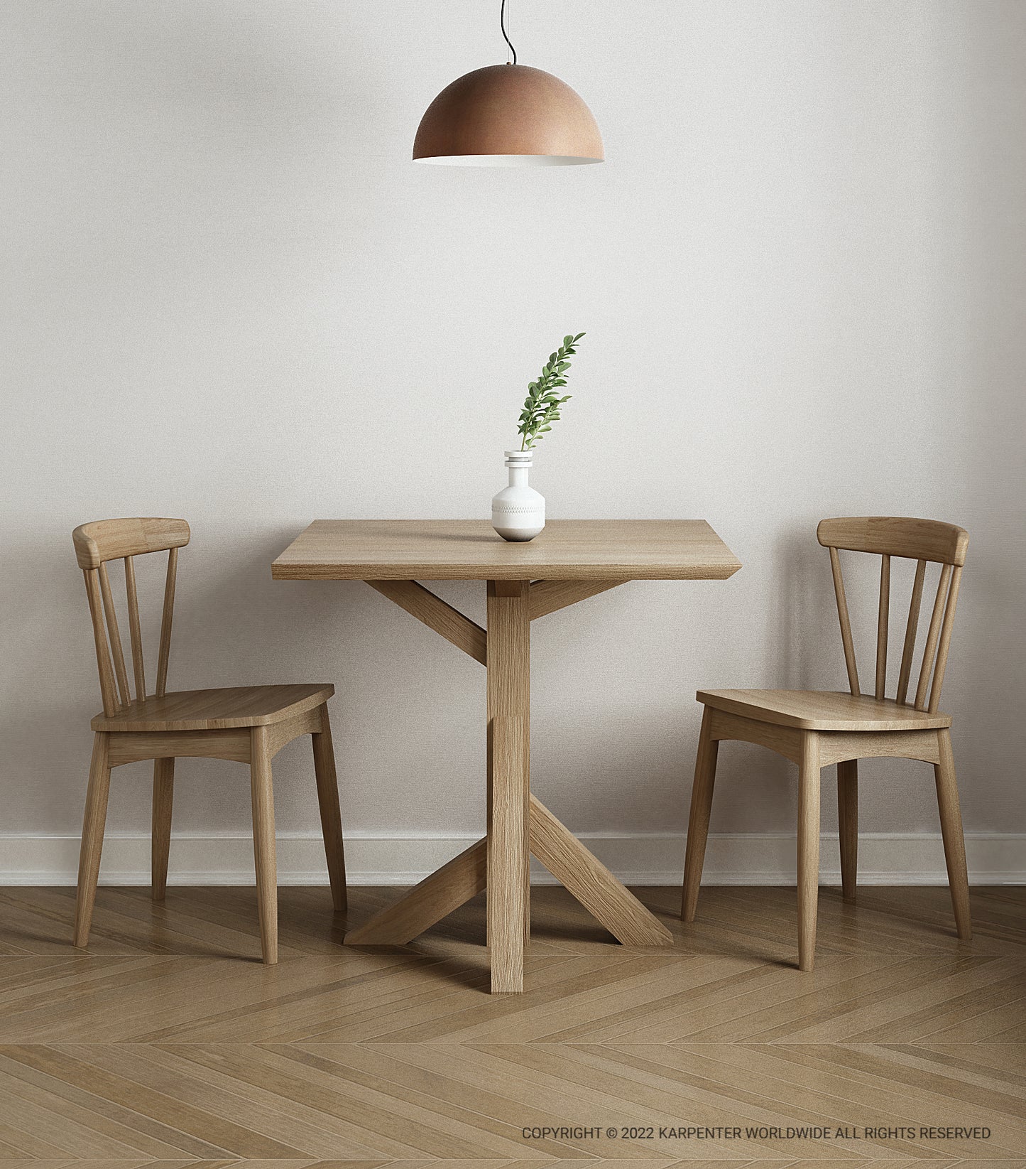 Ki Square Dining Table 80(CM) - European Oak