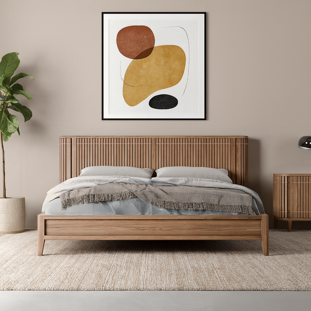 Koppar Queen Bed without Storage - European Oak
