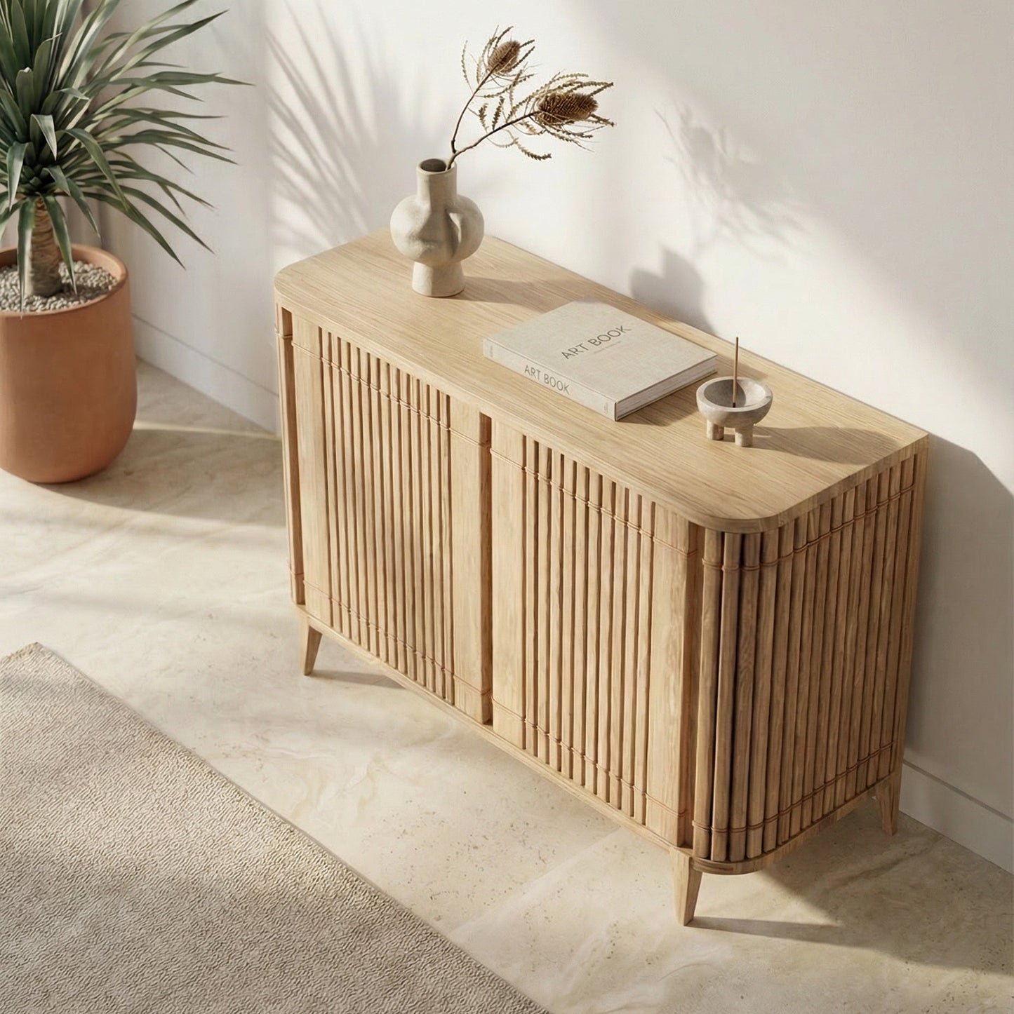 Koppar Sideboard with 2 Doors - European Oak