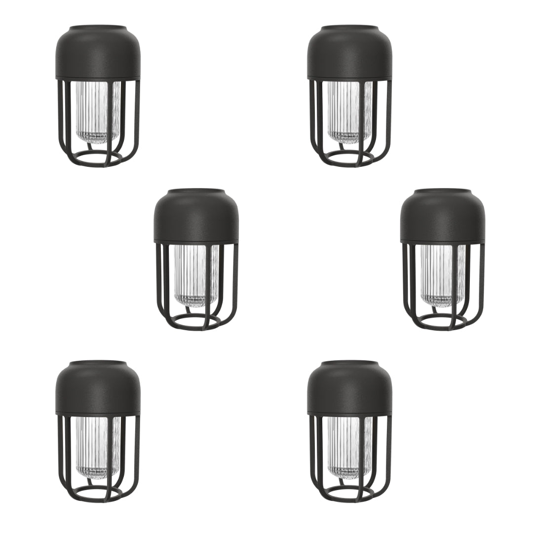 6 Light No 1 Set - Black