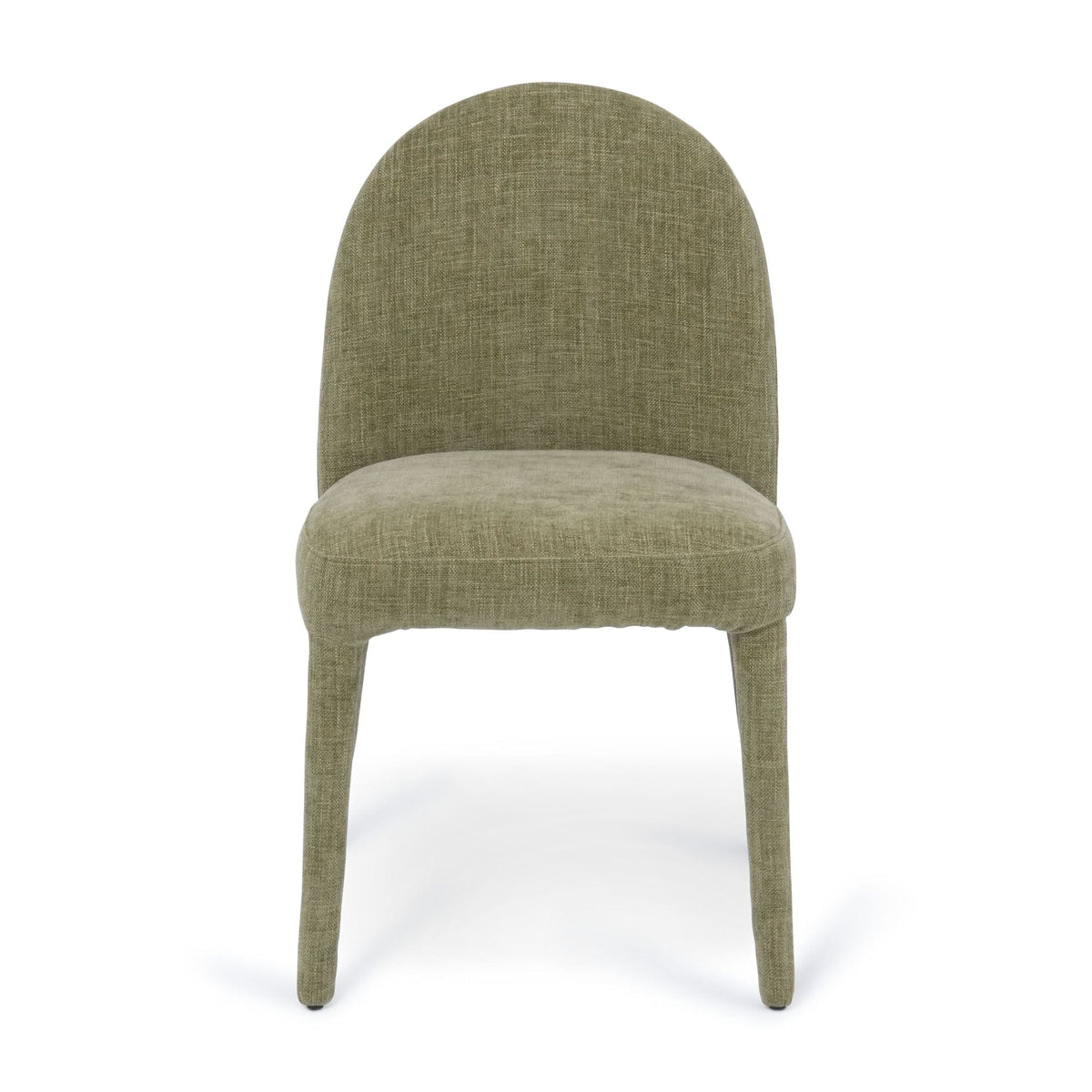 Green upholstered dining chair