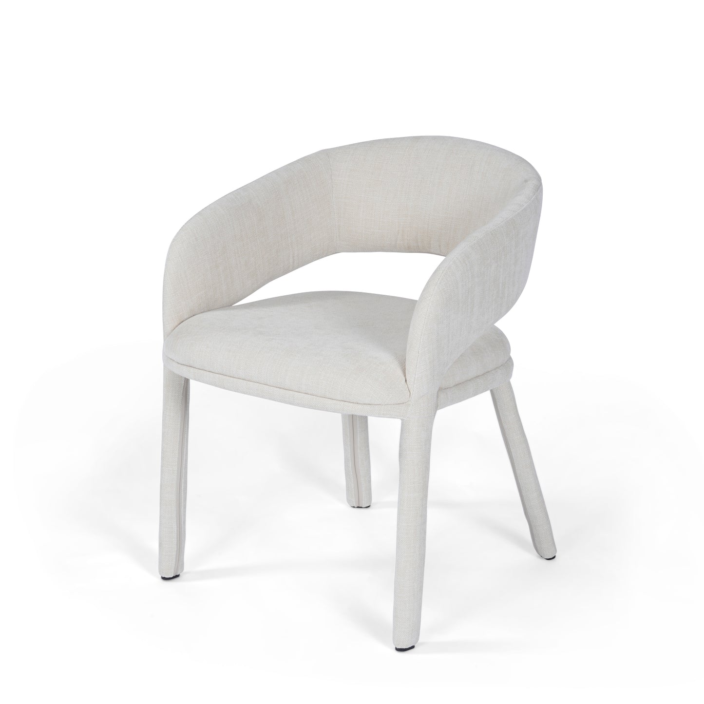 Lola Dining Chair Natural Vanilla Upholstery